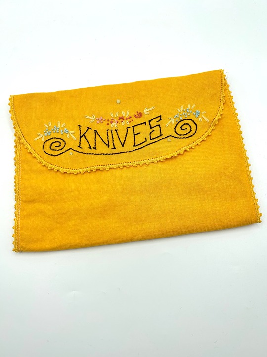 Antique 1920’s Embroidered Kitchen Knife Holder