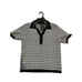 Adrianna Papell Women's Short Sleeve Textured Knit Sweater Top in Black & White
