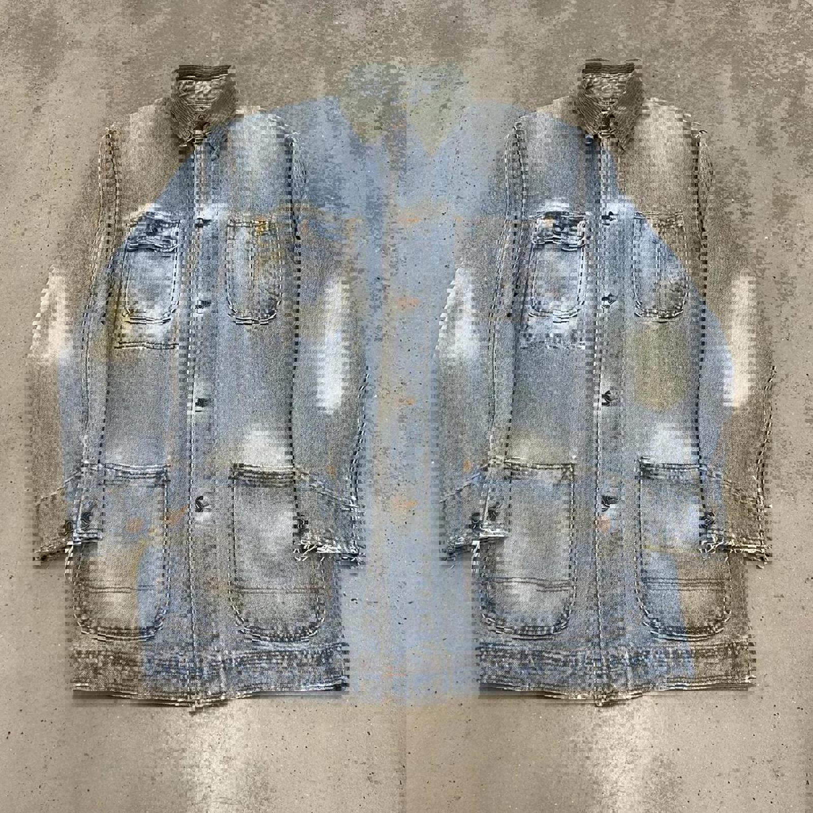vintage polo ralph lauren country denim chore coat size small