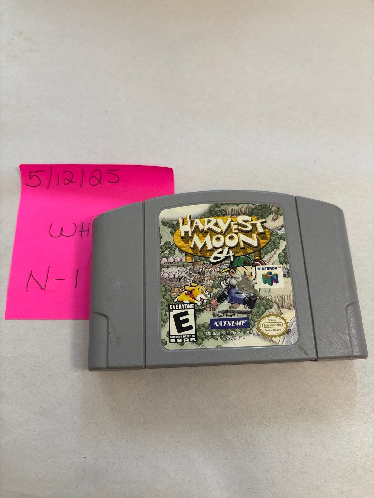 Harvest Moon 64 Nintendo 64 Original Authentic Tested Working N64 Cartridge