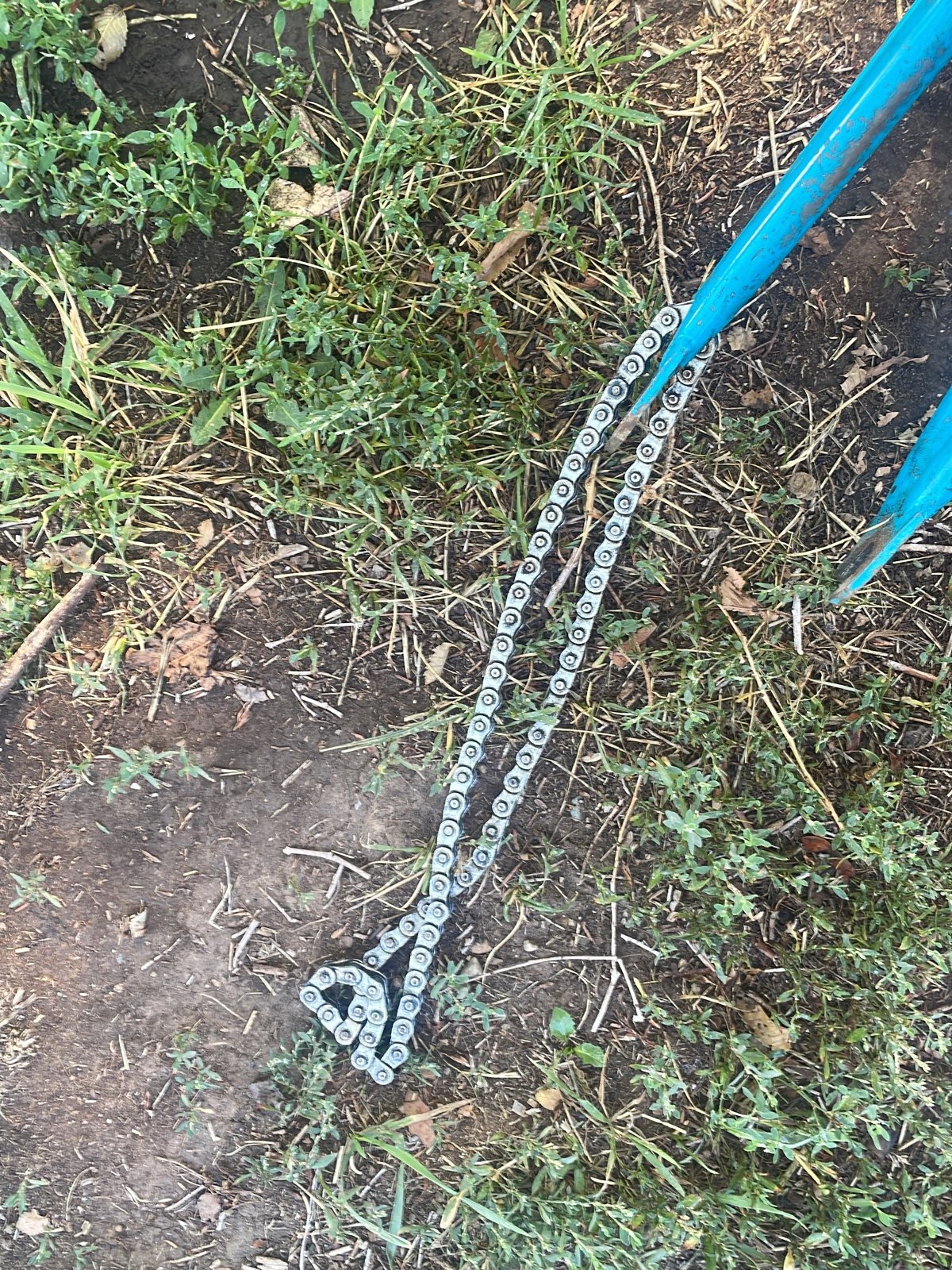 Bmx frame bars forks and chain all together