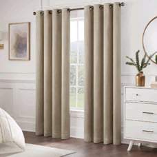 Pair of 108 x54 Baldwin Blackout Curtains in Linen Color