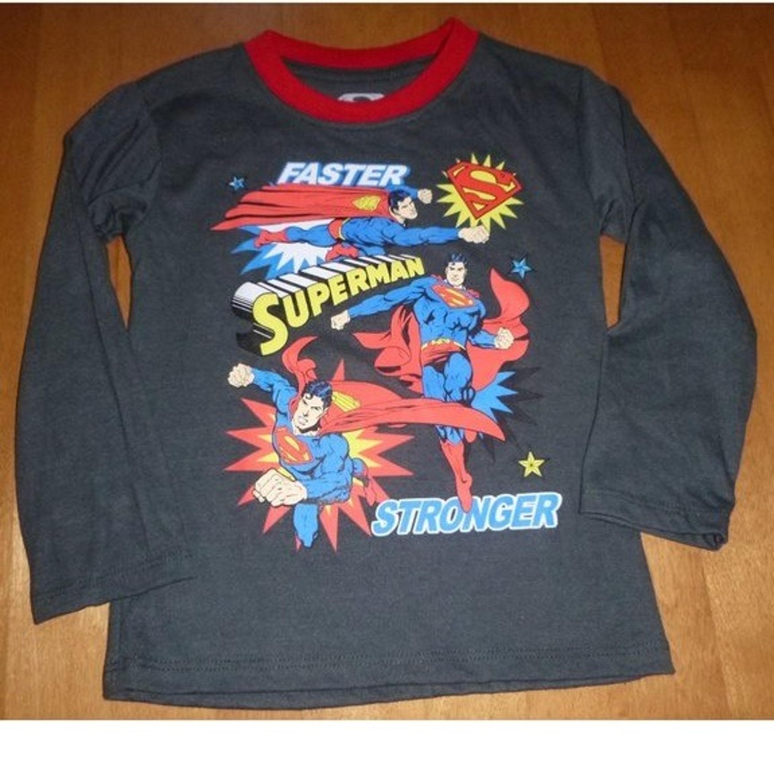 Toddler Boys SUPERMAN Long Sleeve T-shirt Size 5T Gray NWT