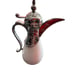 Dallah White Silver Ornate Metal Ceramic Coffee Pot SKU7957/Z576188