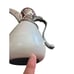 Dallah White Silver Ornate Metal Ceramic Coffee Pot SKU7957/Z576188