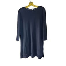 J. Jill Merino Wool Black Tunic Sweater Size M