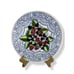 Gien Oiseau Blue Dessert Platter Blue White Berry Fruit Ceramic Cake Plate 12