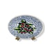 Gien Oiseau Blue Dessert Platter Blue White Berry Fruit Ceramic Cake Plate 12