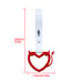BRAND NEW 2PCS DEVIL LOVE HEART RED JDM TSURIKAWA RING White Handle Strap Drift