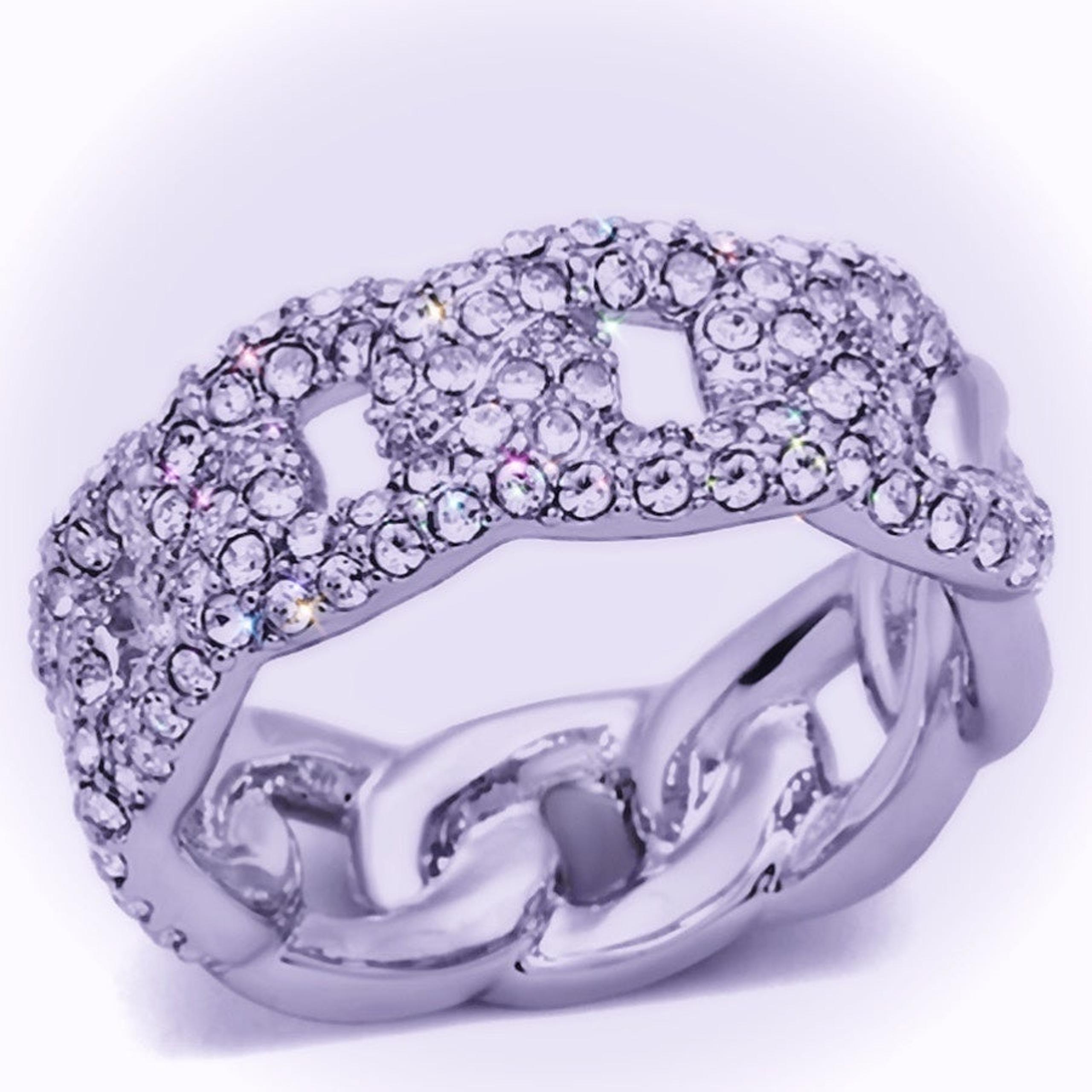 White Eternity Band Ring Size 6