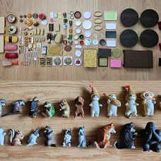 Re-ment Miniature Lot 100+ Pieces Food, Dining + mini animal lot PREOWNED VG