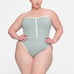 Skims Pacific Blue Sporty Zipper Swim Strapless One Piece Size 4x
