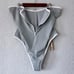 Skims Pacific Blue Sporty Zipper Swim Strapless One Piece Size 4x