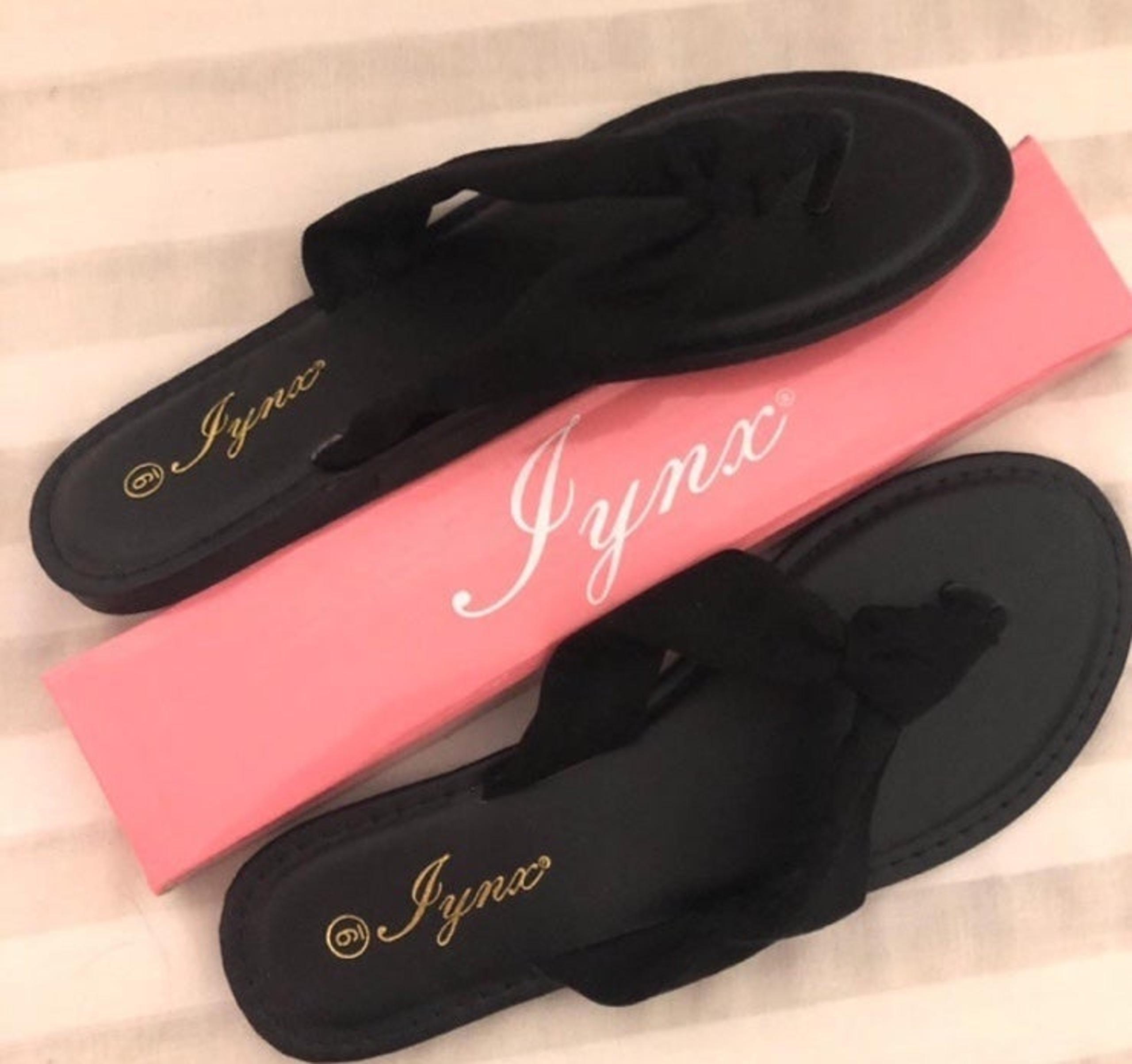 Black Strap Sandals, size 9