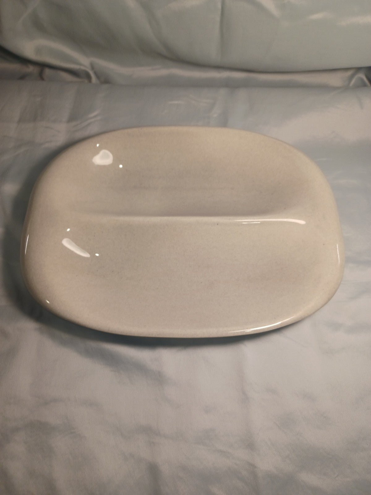 Vintage Russel Wright Divided Serving Dish Granite Gray