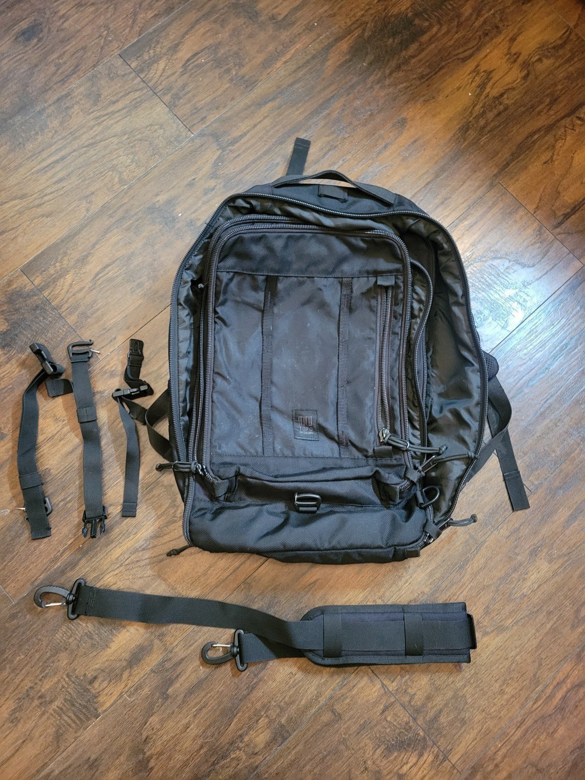 Topo Designs 30L global travel backpack black