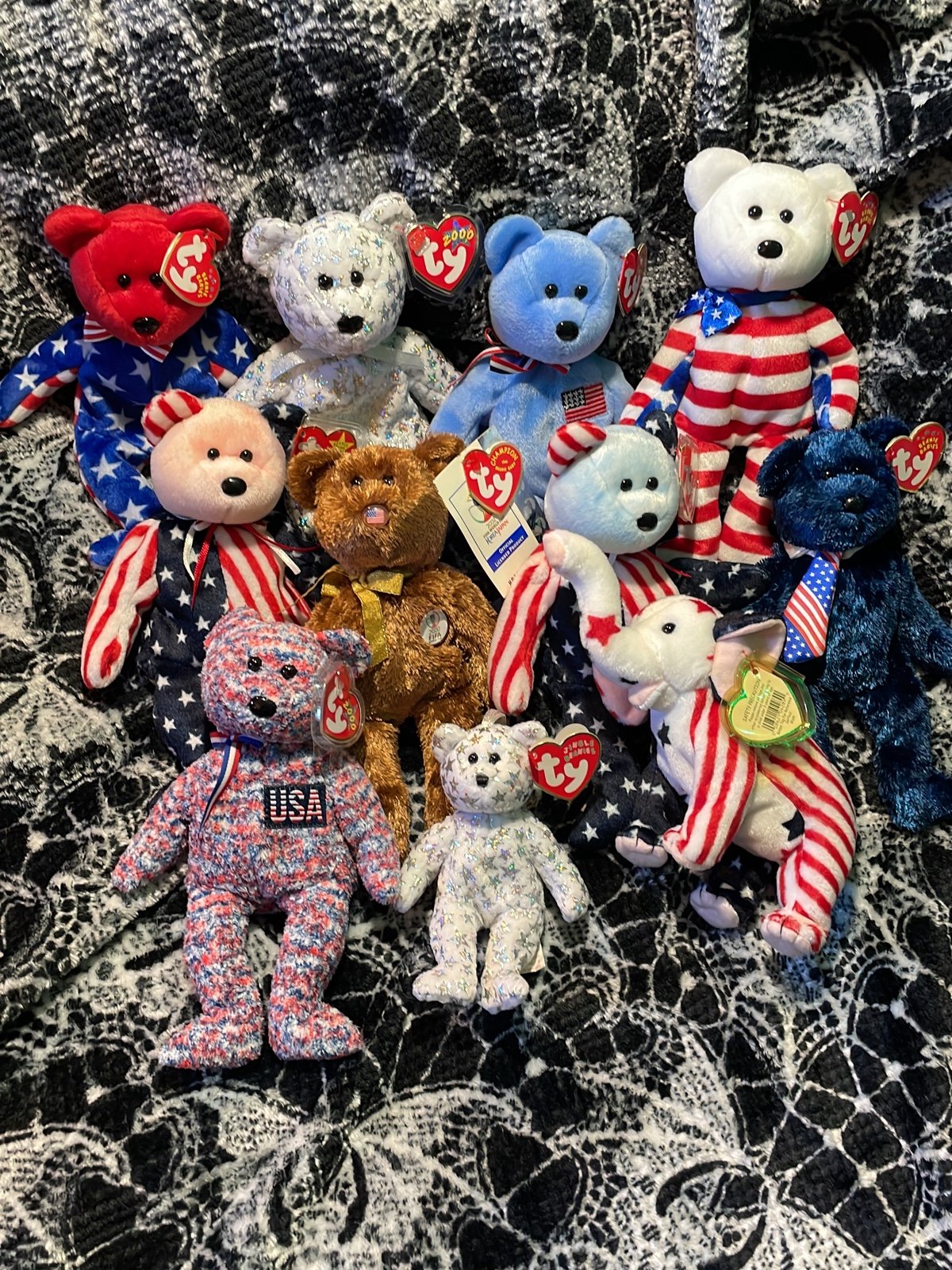 TY Beanie Babies Patriotic Lot