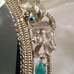 Vanity Mirror Tray Hollywood Regency MCM Sam Fink Faux Jade Cabochon Gold Tone