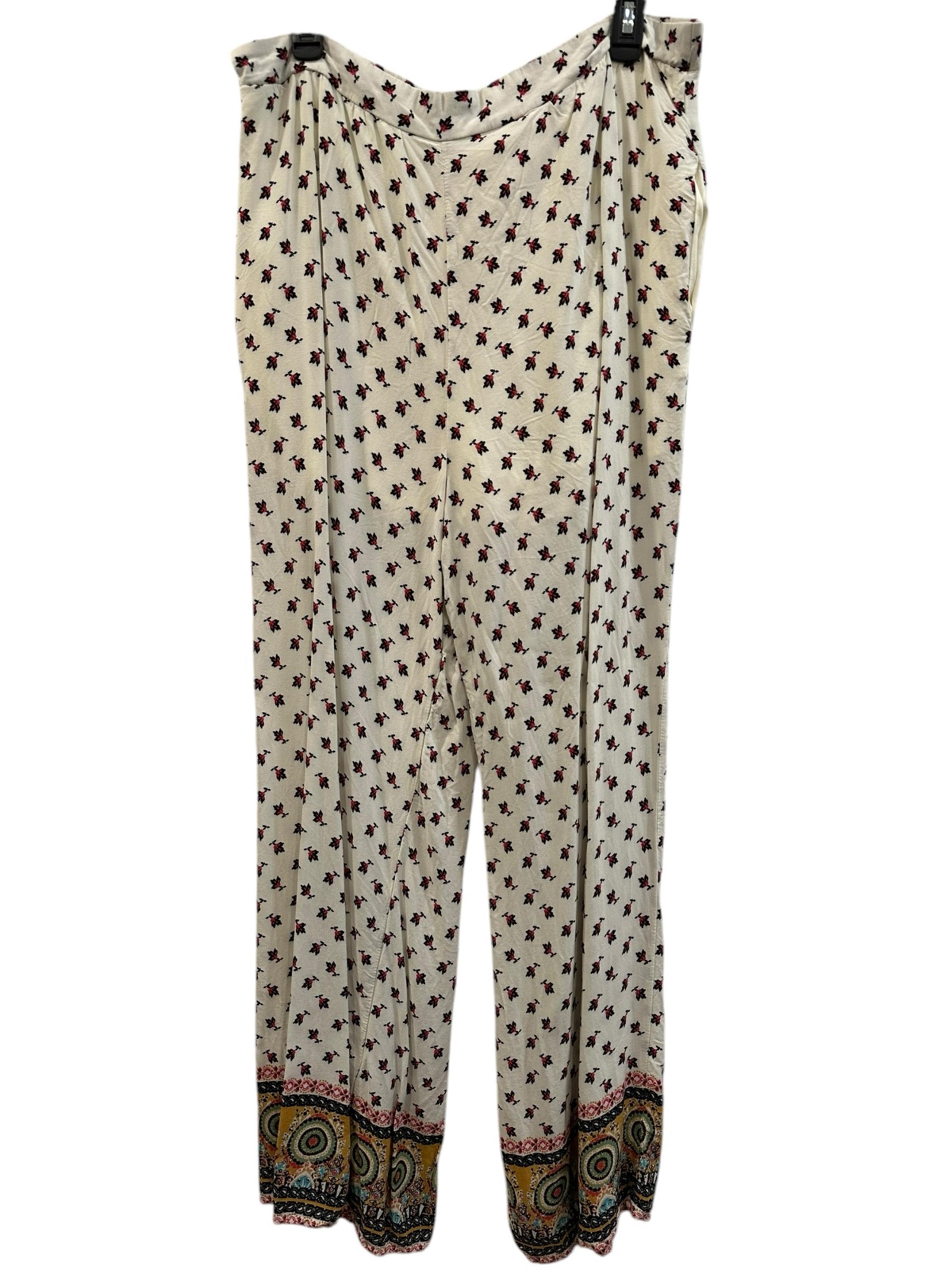 Xhilaration Lined Pull On Pants Pallazo Pants Sz 2X White Black Red NWOT