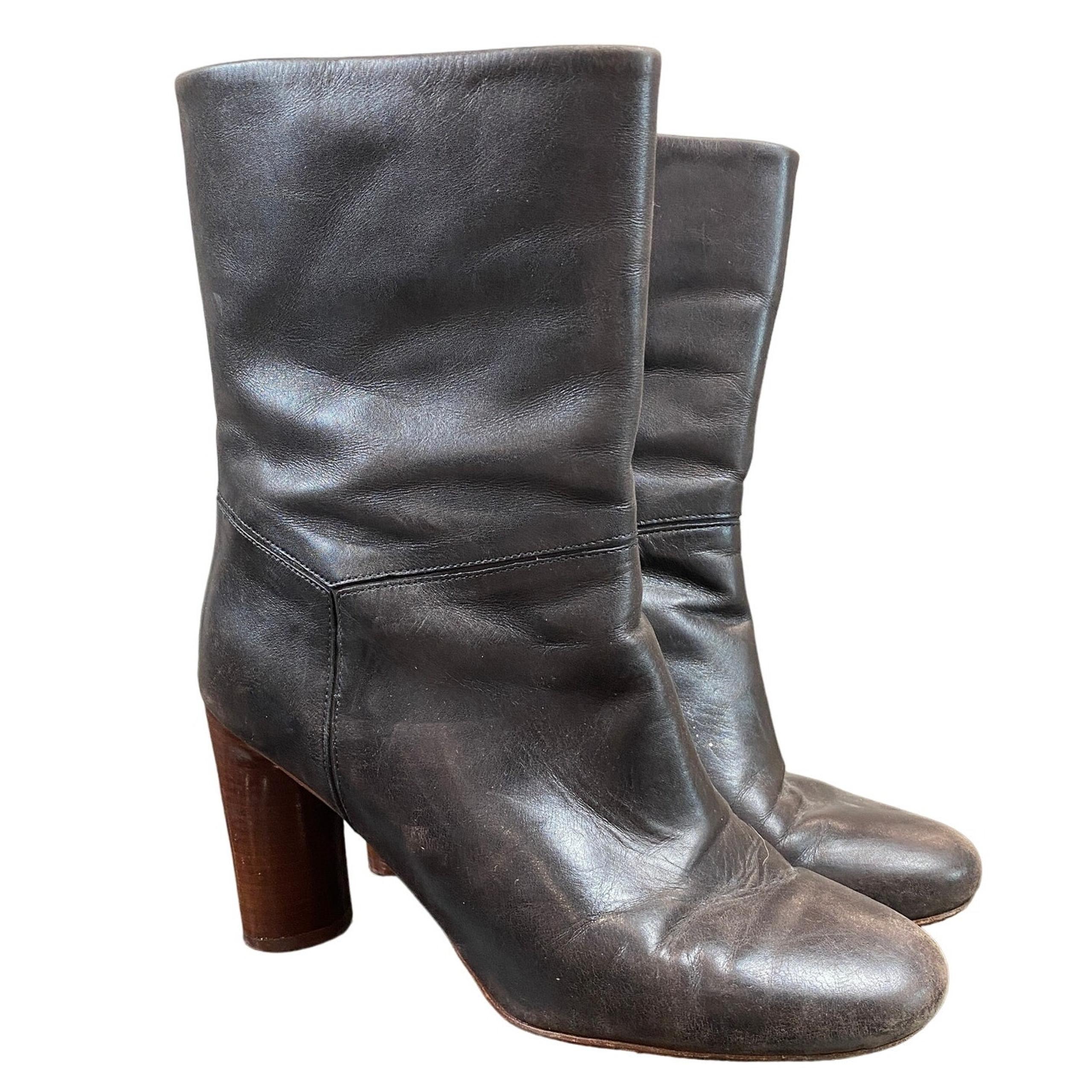 Marc by Marc Jacobs Leather Ankle Boots Round Heels Women's 37/7