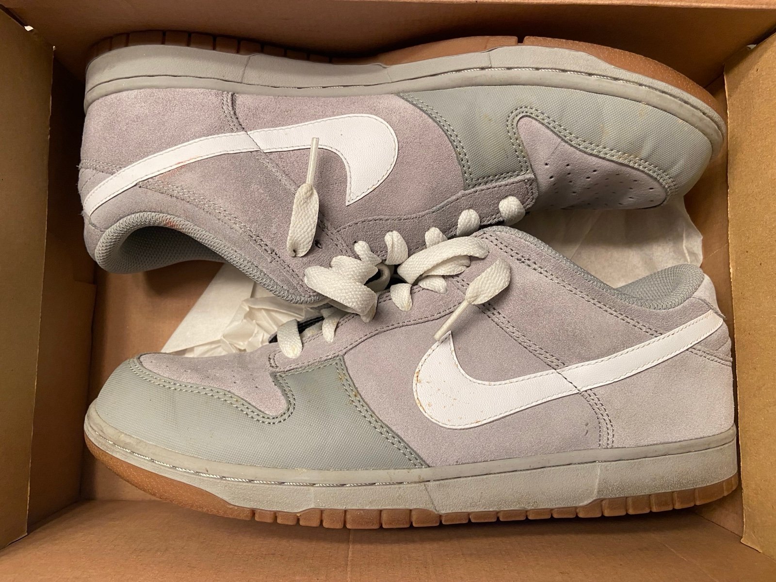 Nike Dunk Low 2008 CL Putty Mens Size 11 Gray White Skater