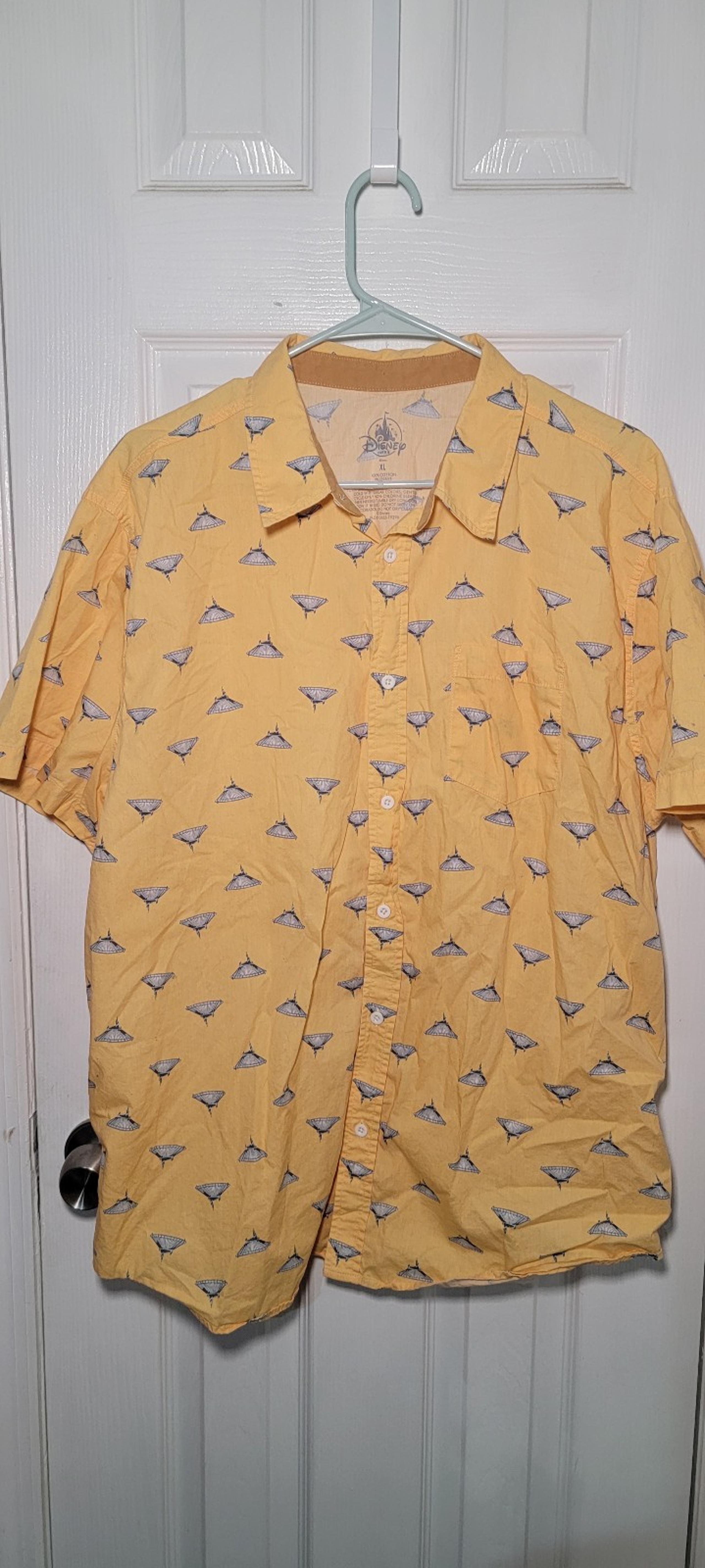 Disney Parks Men's Button Down Space Mountain Shirt Size XL