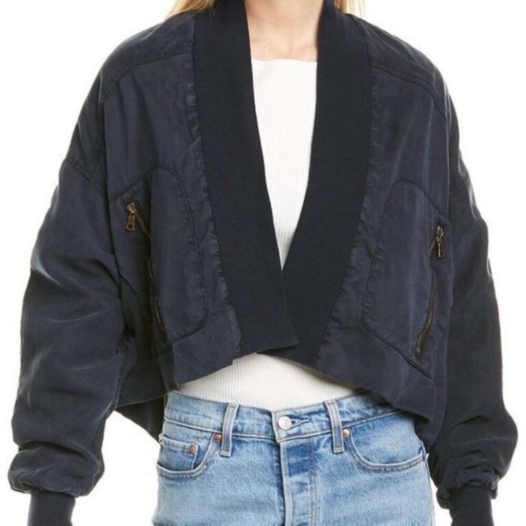 Young Fabulous & Broke The Fara Bomber Jacket in Black Sz S NWT