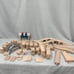 Huge Lot Wooden Railway Train Track 80+ Bridge Curved Straight Risers Switches