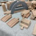 Huge Lot Wooden Railway Train Track 80+ Bridge Curved Straight Risers Switches