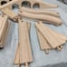 Huge Lot Wooden Railway Train Track 80+ Bridge Curved Straight Risers Switches