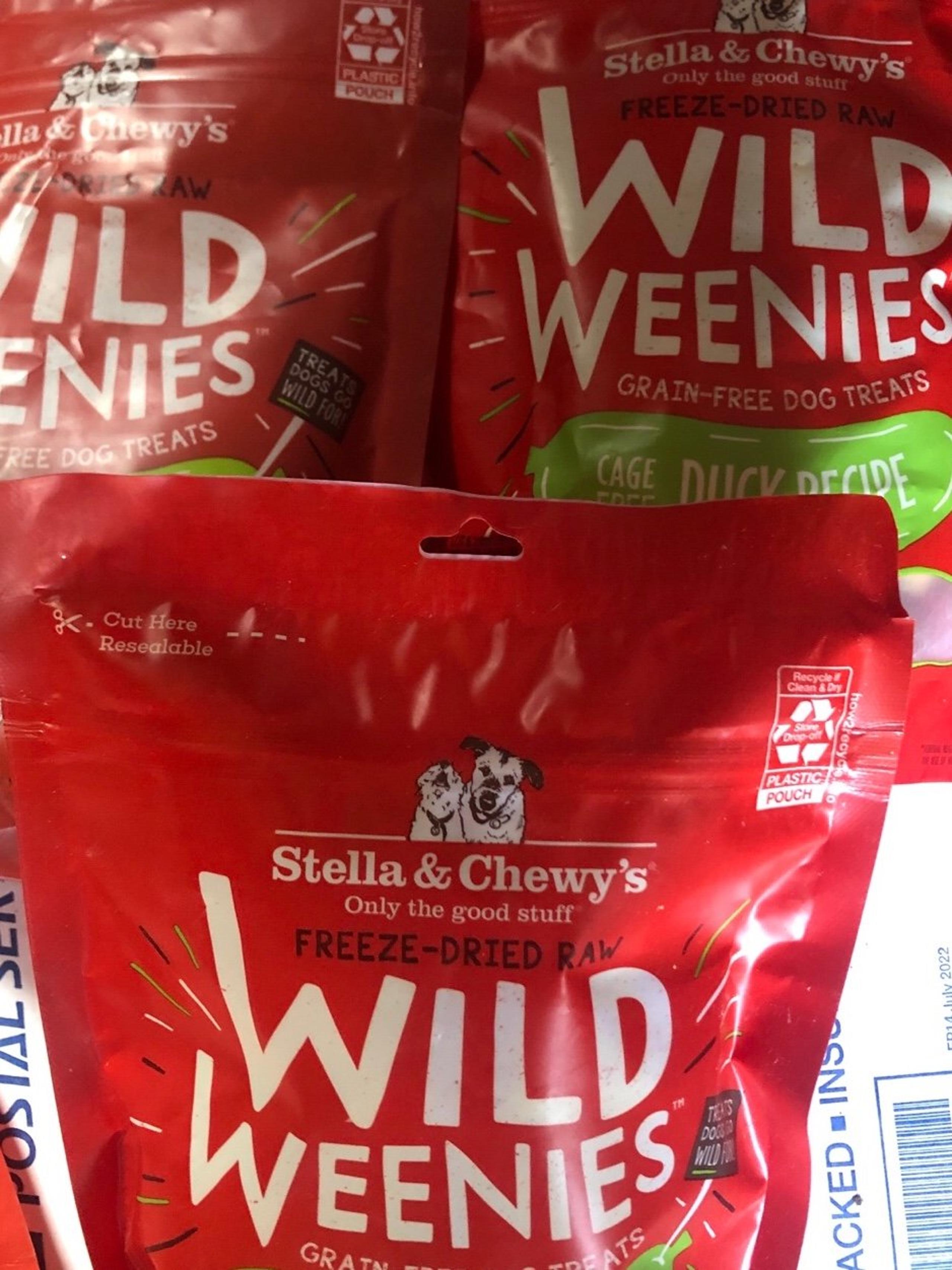 Stella & Chewy's Freeze-Dried Raw Wild Weenies Dog Treats – All-Natural, Protein