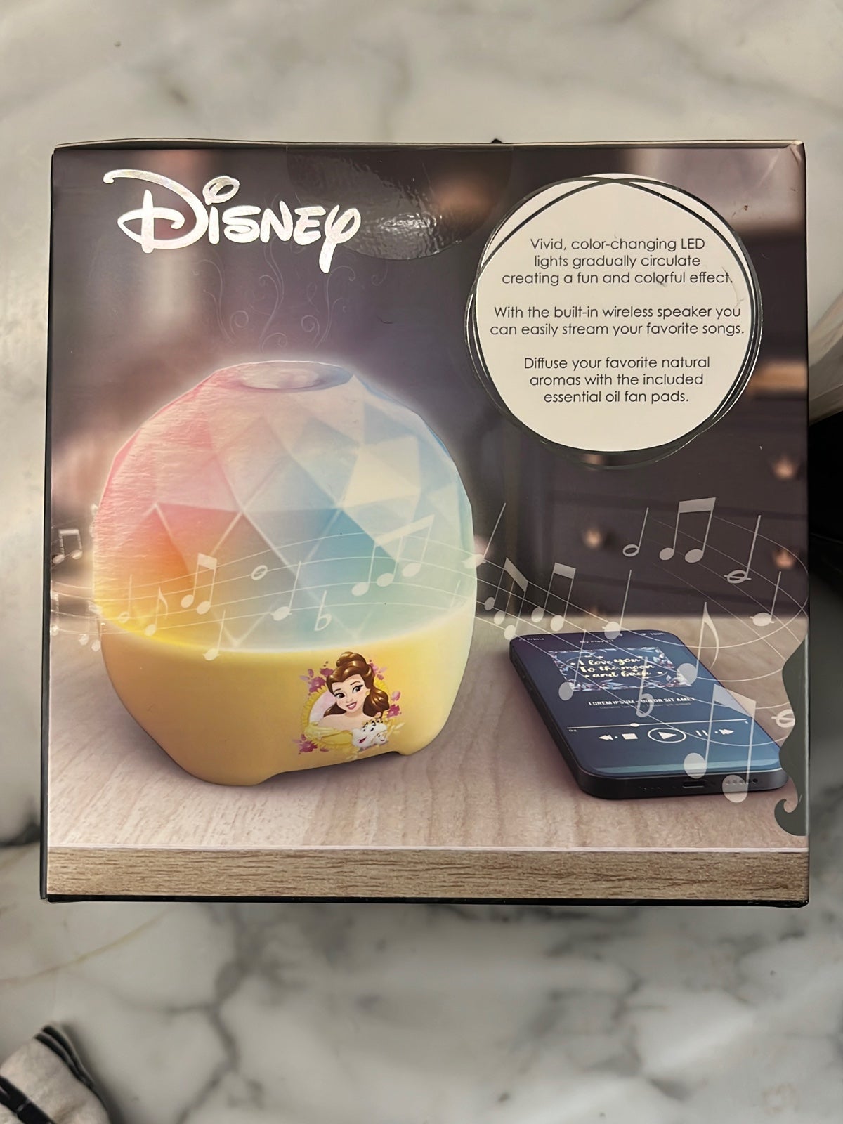 New Disney princess belle aroma diffuser and Bluetooth speaker