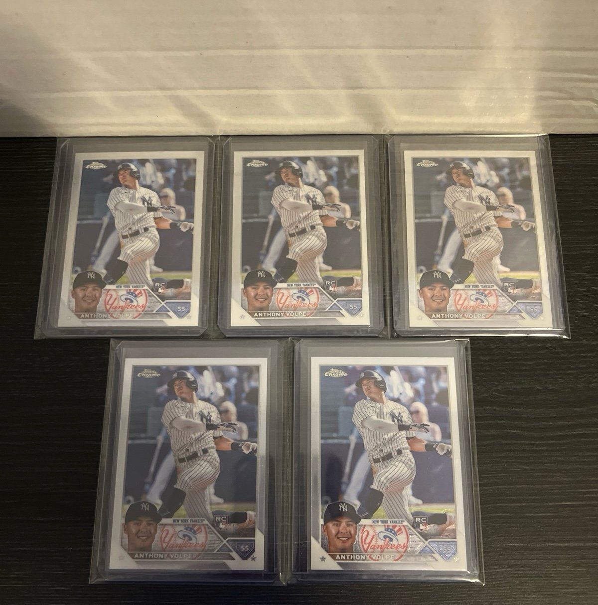 Anthony Volpe 2023 Topps Chrome Rookie Rc Lot of 5