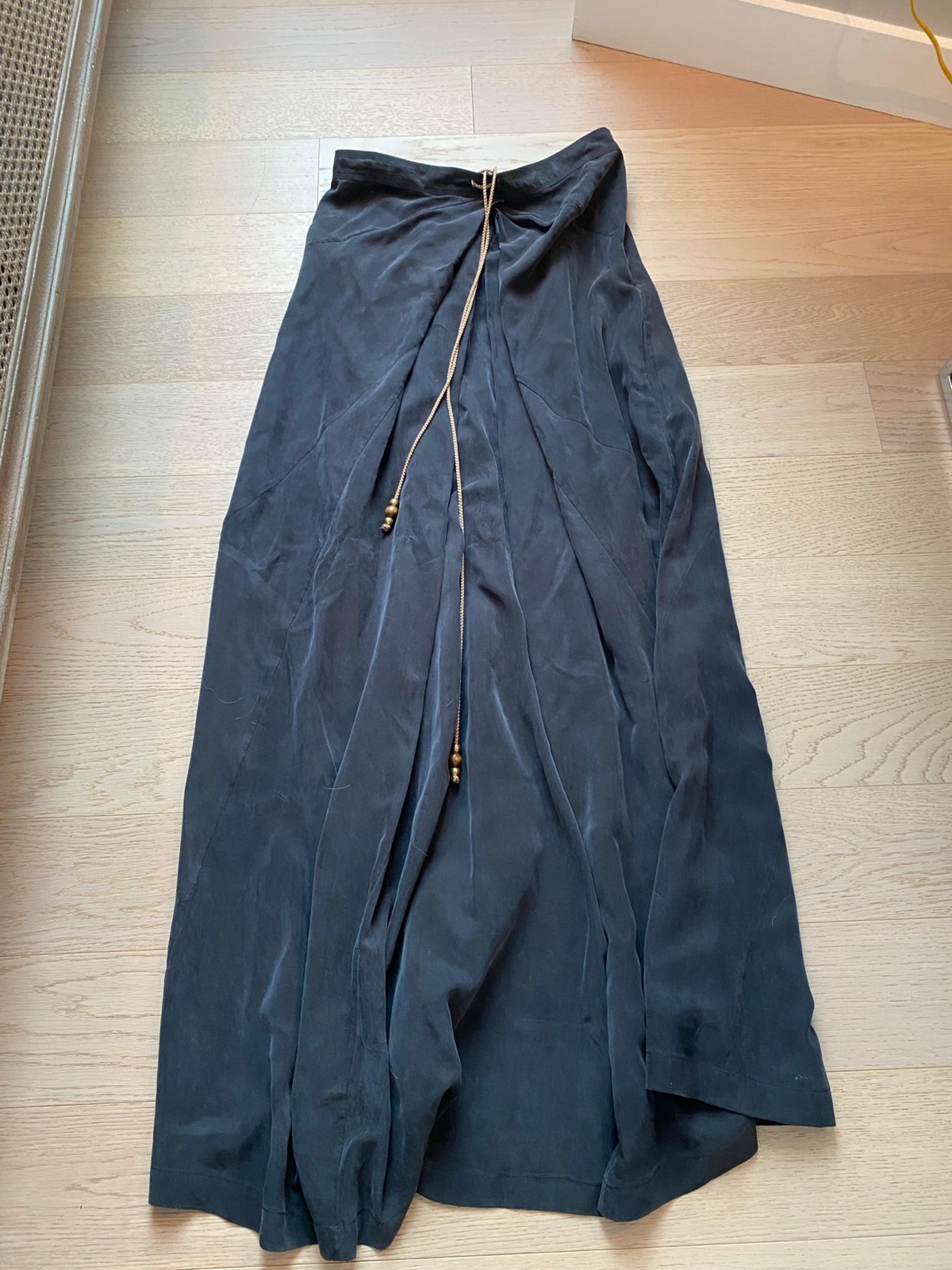 Diane Von Frustenberg Black Coated Silk Strapless Maxi Dress Size 6