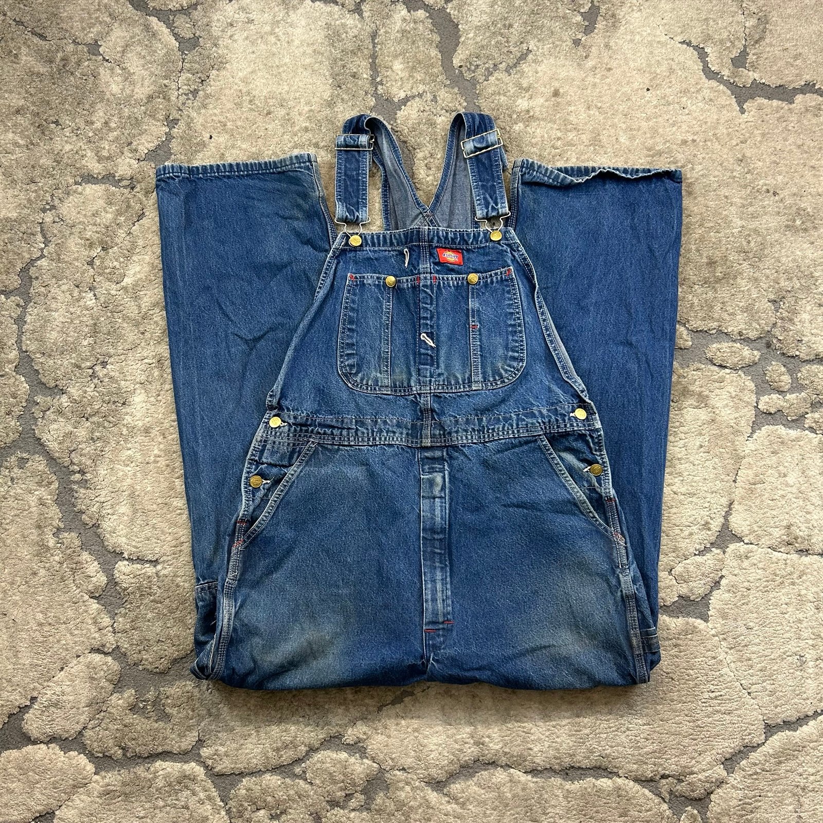 Vintage Dickies Denim Overalls Carhartt style Size 38x32