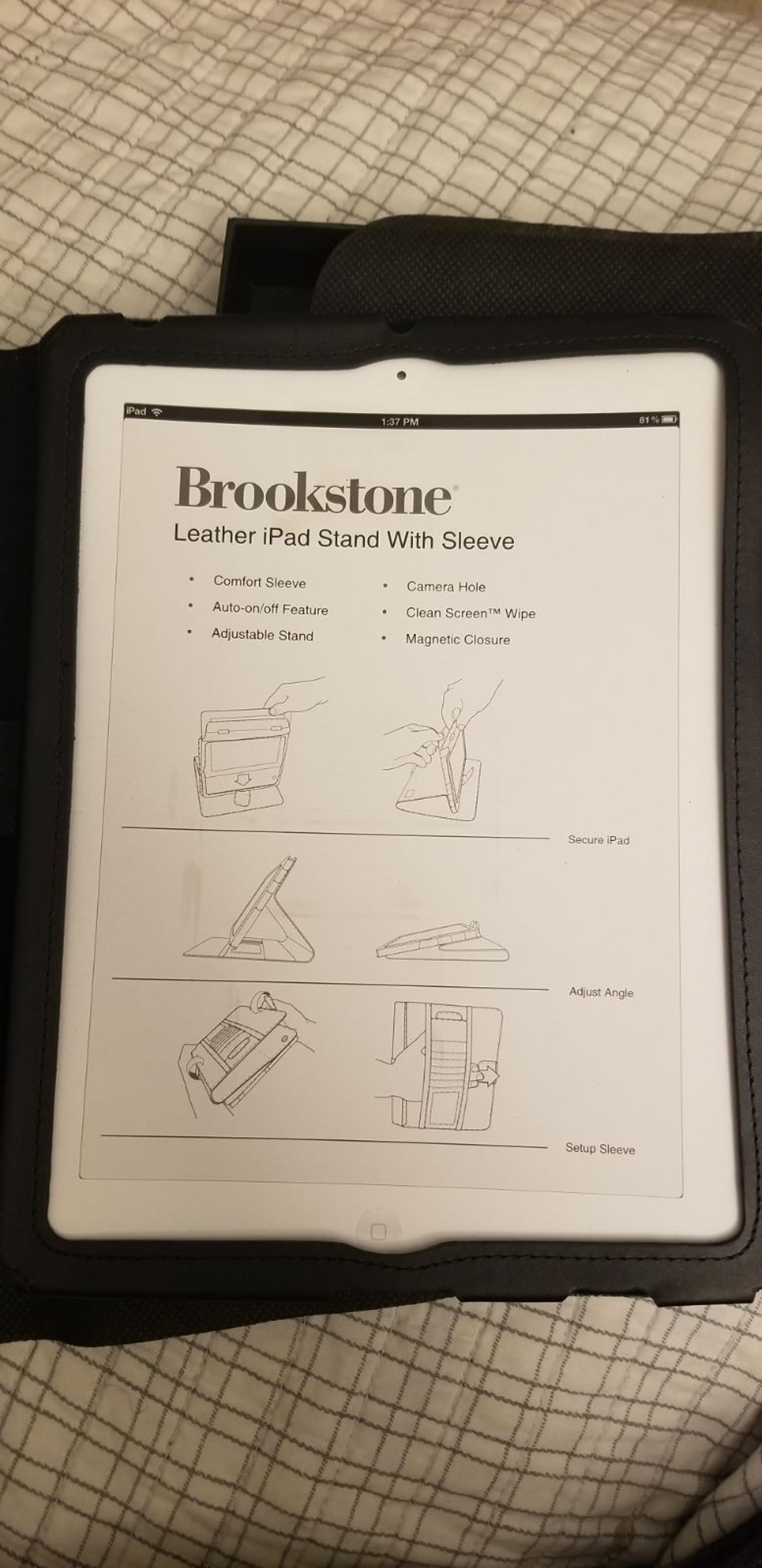 Brookstone Leather iPad Case