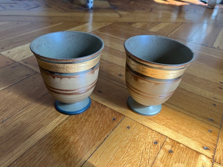 Vintage ceramic Japanese tea cups