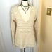 Free People Knit Sweater Oversized Style V-Neck, Off Shoulder, Adorable XS