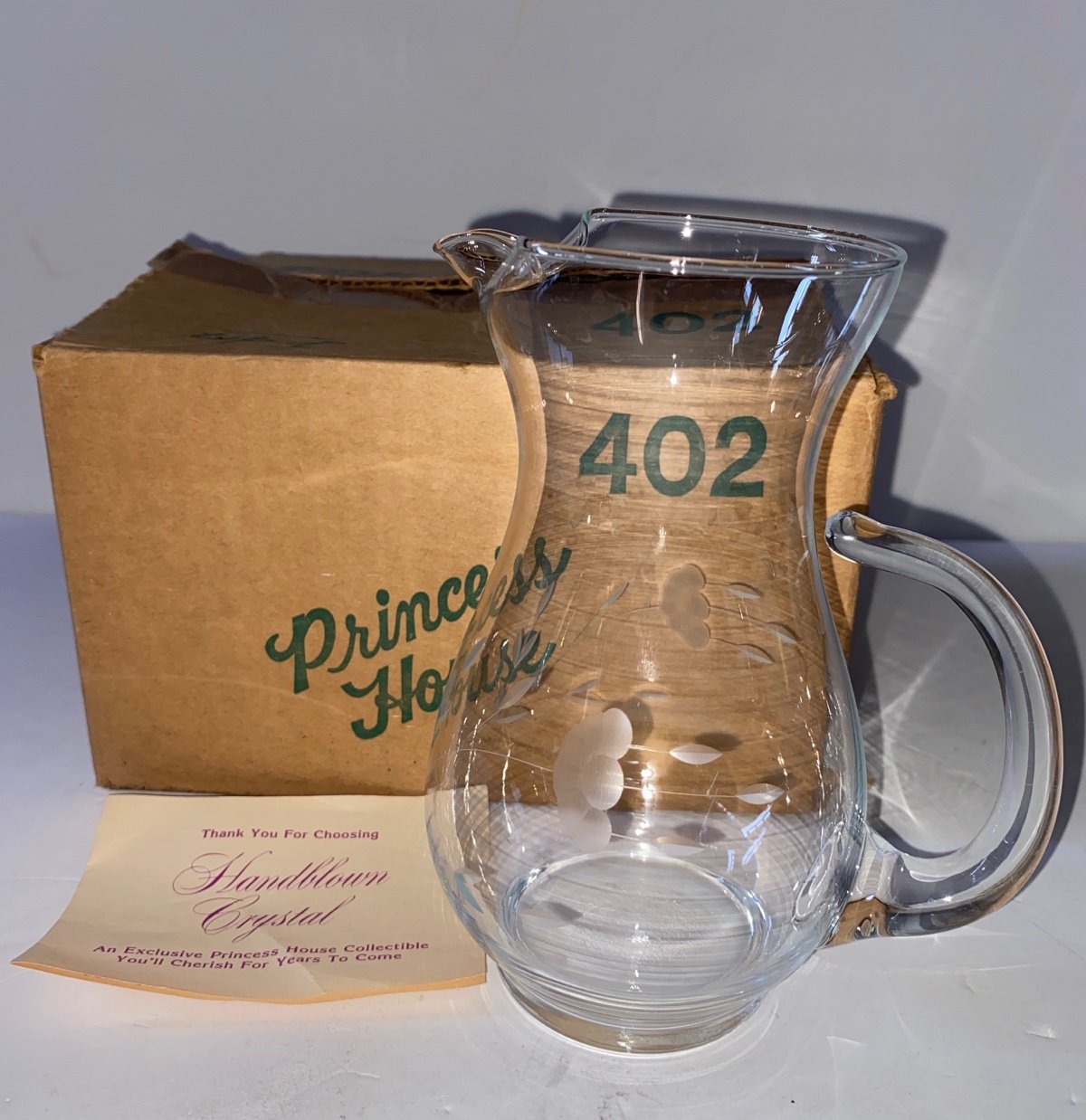 Vintage Princess House Pitcher #402