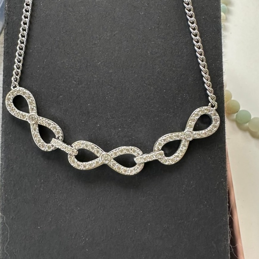 Bomb Party FREE SHIP Infinity Bound RBP8641 Diamond CZ Rhodium