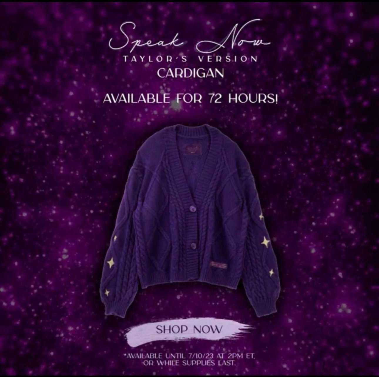 Taylor Swift new official Speak Now Cardigan medium/large