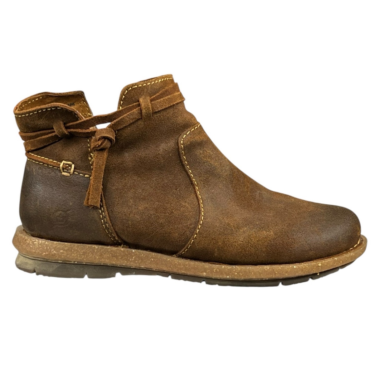 Born Women’s Tarkiln Brown Distressed Ankle Boot Size US 7.5