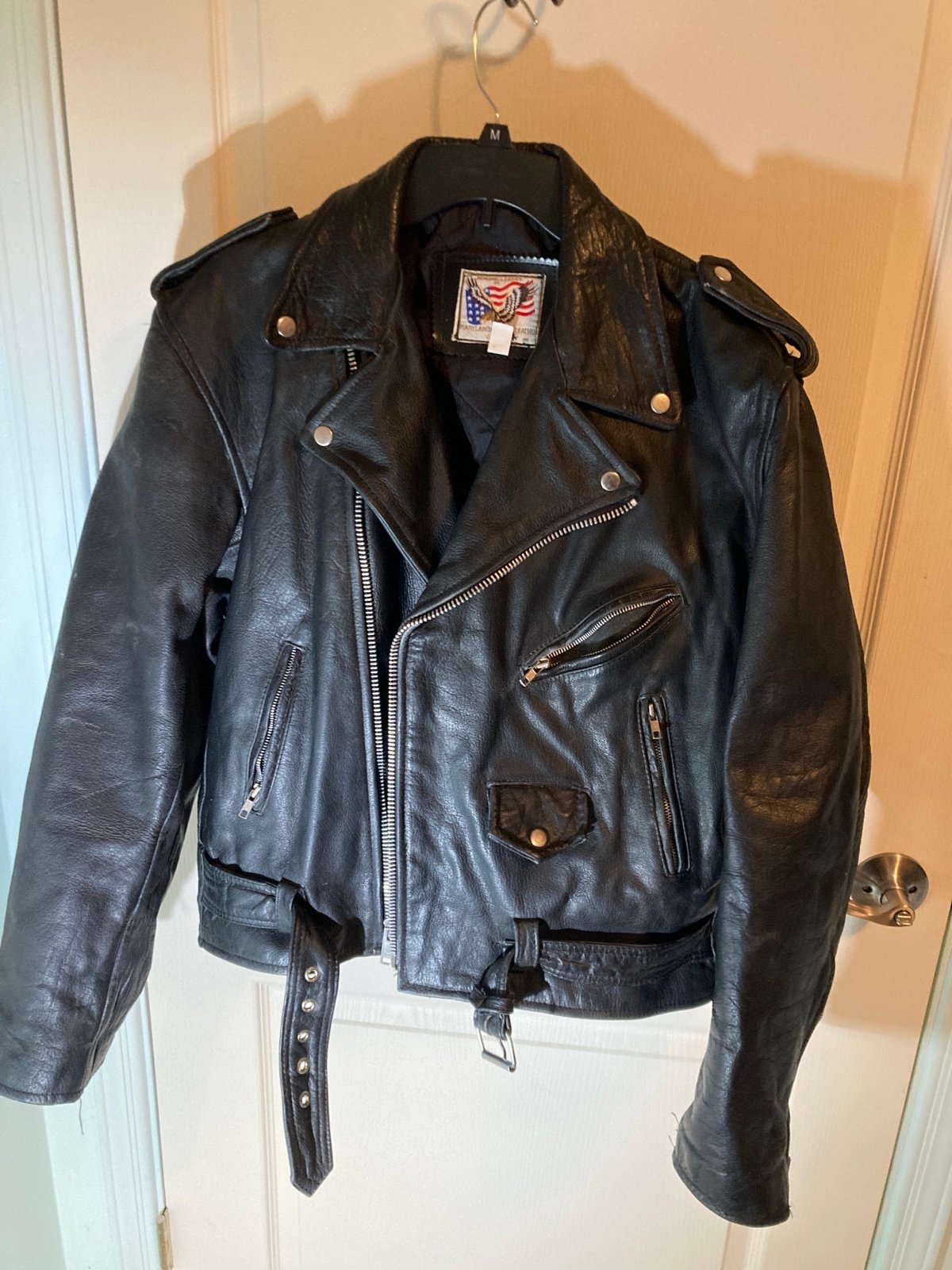 100% leather motorcycle jacket