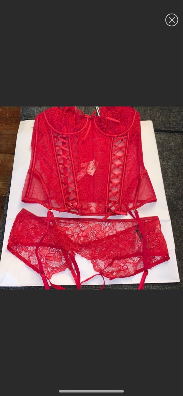 Victoria’s Secret garter bustier lingerie set