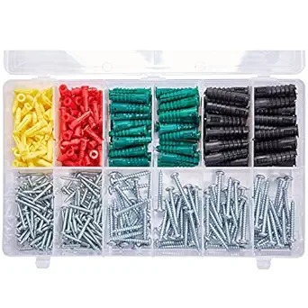400Pcs Plastic Drywall Wall Anchors Kit with Screws400Pcs