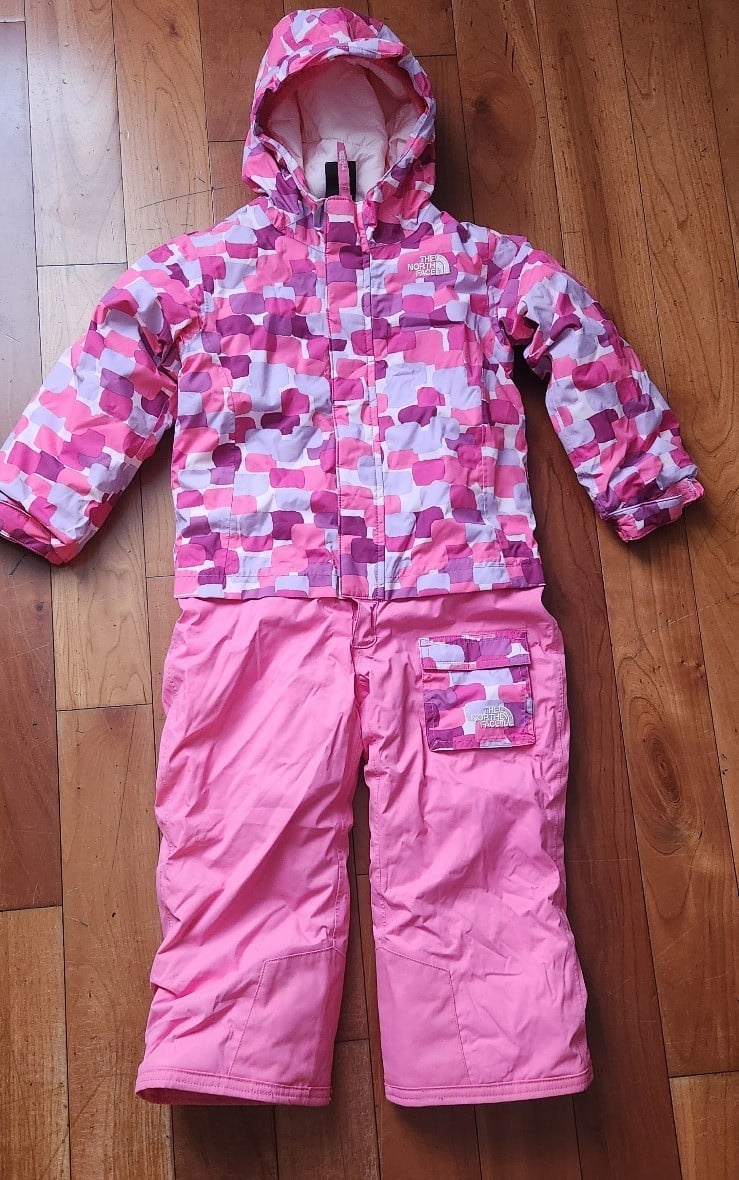 The North face freedom jumpsuit size 3t pink/ purple
