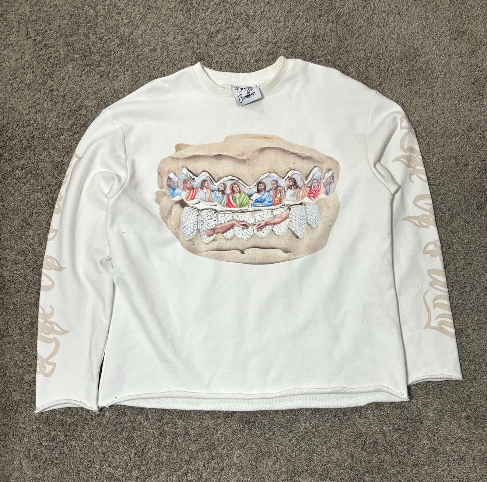 Designer Cropped Crewneck Sweater