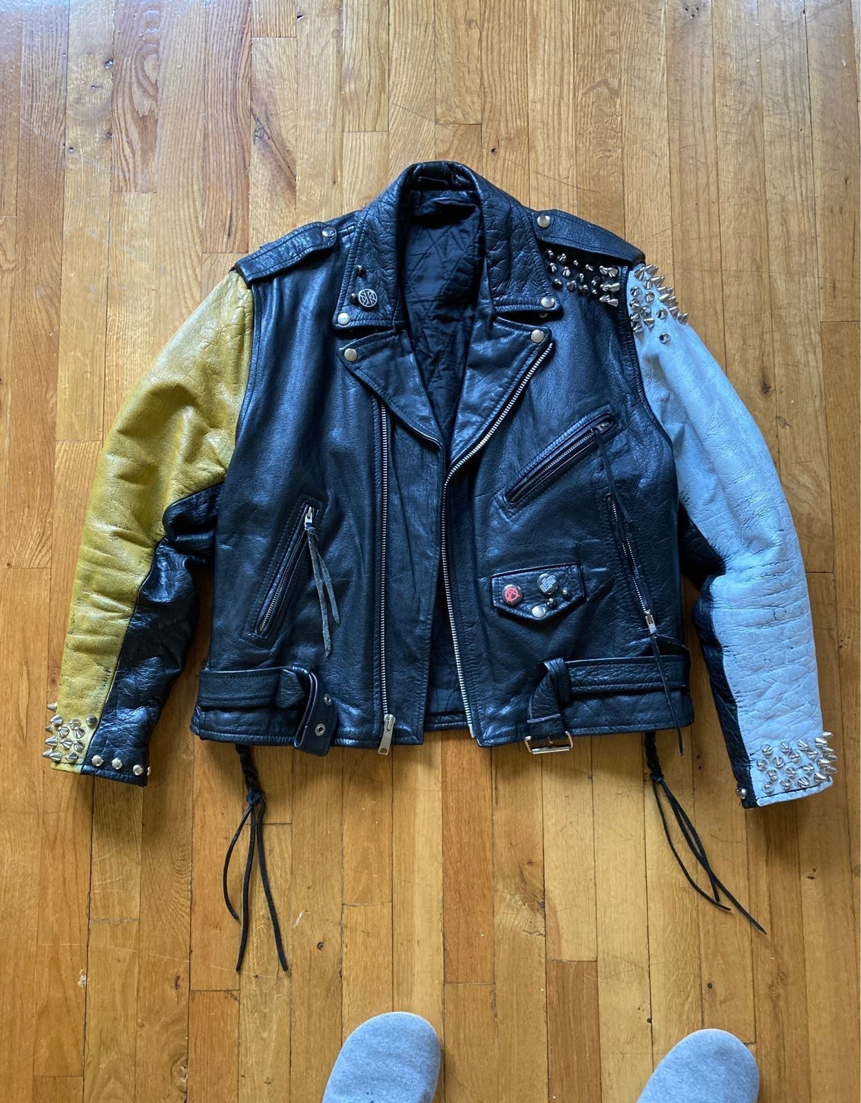Vintage Leather Jacket Motorcycle / Jacket Size M