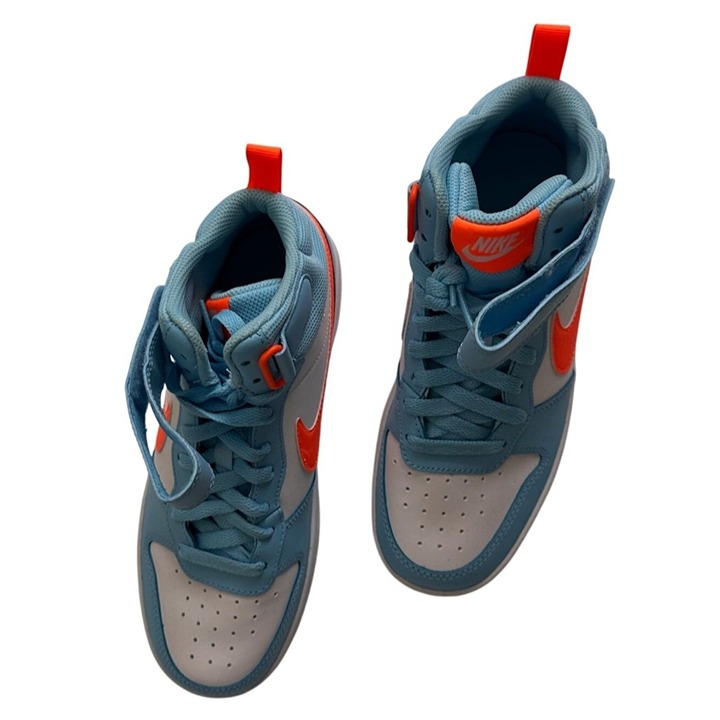 Youth Boys Nike, Court Borough Mid 2 BG, High Top Sneaker Bleu Size 5.4