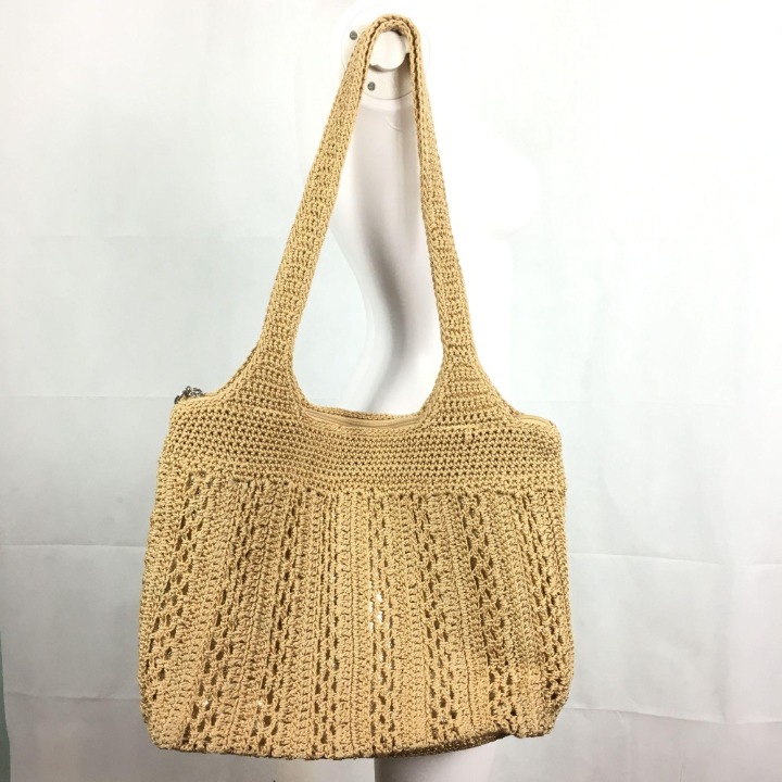 The Sak Beige Crochet Hobo Bag